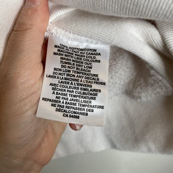 Yellow Label Co Sweatshirt mens size Small Pullover Crewneck White - Picture 4 of 5